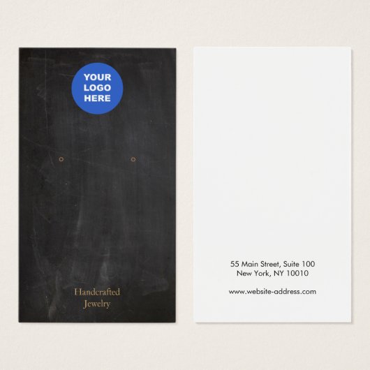 Ajouter un logo noir tableau noir carte d'affichag (Devant & derrière)