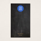 Ajouter un logo noir tableau noir carte d'affichag (Devant)