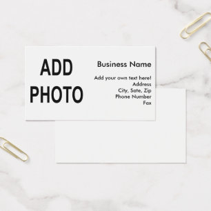 Ajouter un logo ou une photo Carte de visite d'inf
