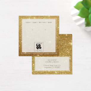 Ajouter Un Logo Parties scintillant Or Carte D'Aff