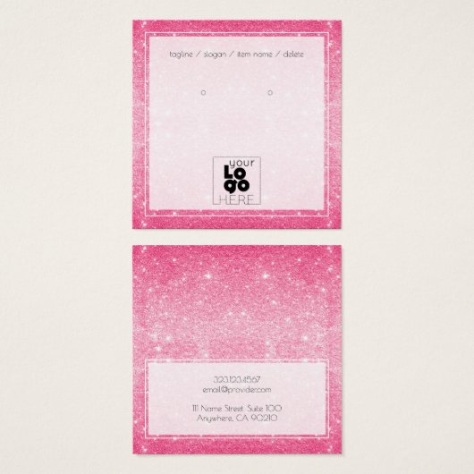 Ajouter Un Logo Parties scintillant Rose Chaud Car (Devant & derrière)