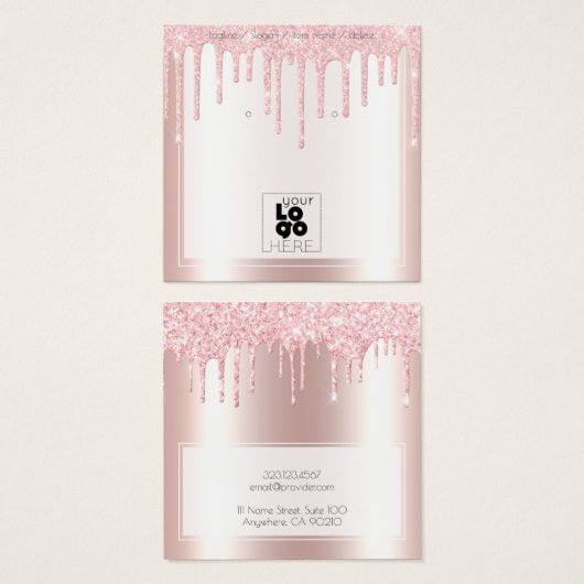 Ajouter Un Logo Parties scintillant Rose Lecteurs  (Devant & derrière)