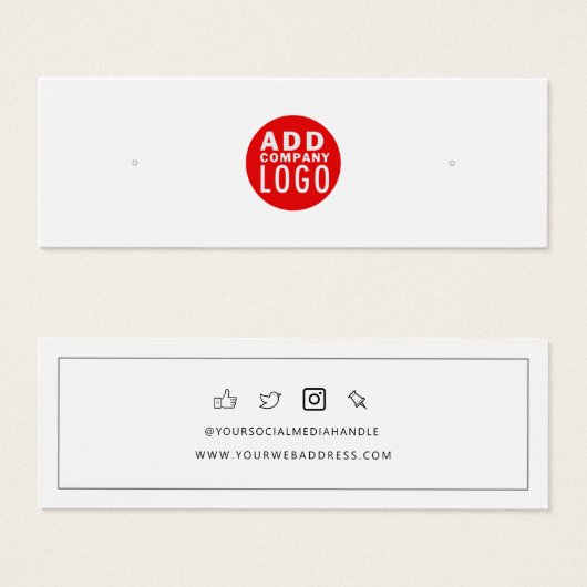 Ajouter un logo personnalisé Boucles d'oreilles Ca (Devant & derrière)
