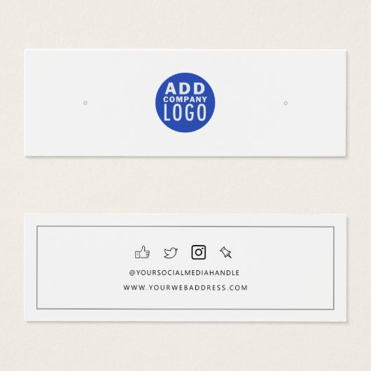 Ajouter un logo personnalisé Boucles d'oreilles Ca (Devant & derrière)