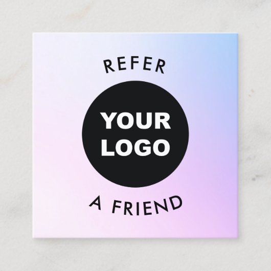 Ajouter un logo Purple Carte de référence client (Devant)