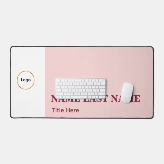 Ajouter un logo simple titre de nom rose pâle (Clavier et souris)