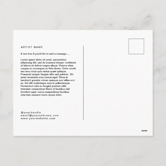 Ajouter un Modèle de carte postale photo (Dos)