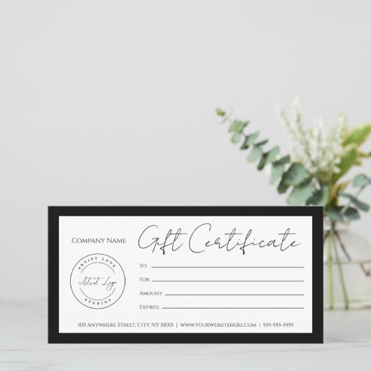 Ajouter un Modèle de certificat cadeau logo person (Debout devant)