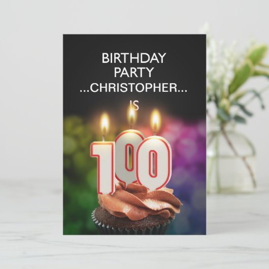 Ajouter un nom, 100th Birthday party Invitation (Debout devant)