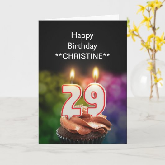 Ajouter un nom, 29e anniversaire de la carte (Fleur jaune)