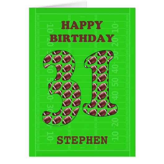 Ajouter Un Nom 31e Anniversaire Football (Devant)