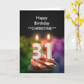 Ajouter un nom, 31ème anniversaire de carte (Fleur jaune)