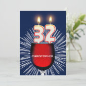 Ajouter un nom, 32e fête d'anniversaire Invitation (Debout devant)