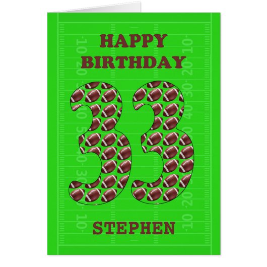 Ajouter Un Nom 33e Anniversaire Football (Devant)