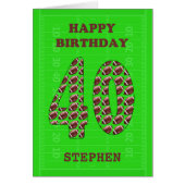 Ajouter Un Nom 40th Birthday Footballs (Devant)