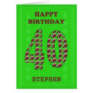 Ajouter Un Nom 40th Birthday Footballs