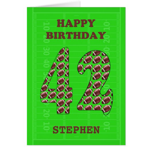 Ajouter Un Nom 42nd Birthday Footballs (Devant)