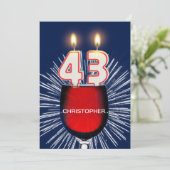 Ajouter un nom, 43e fête d'anniversaire Invitation (Debout devant)