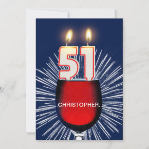 Ajouter un nom, 51e fête d'anniversaire Invitation