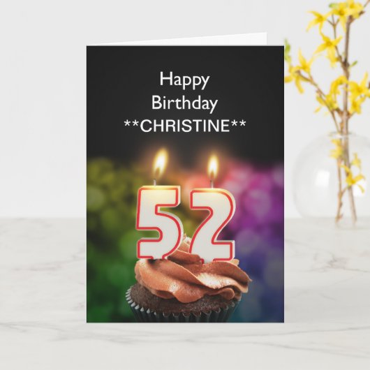 Ajouter un nom, 52e anniversaire de la carte (Fleur jaune)