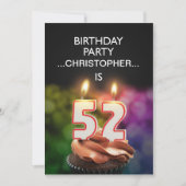 Ajouter un nom, 52e fête d'anniversaire Invitation (Devant)