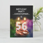 Ajouter un nom, 56e fête d'anniversaire Invitation (Debout devant)