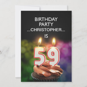 Ajouter un nom, 59e fête d'anniversaire Invitation