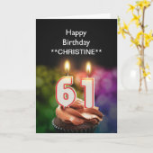 Ajouter un nom, 61e anniversaire de la carte (Fleur jaune)