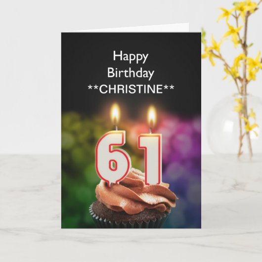 Ajouter un nom, 61e anniversaire de la carte (Fleur jaune)