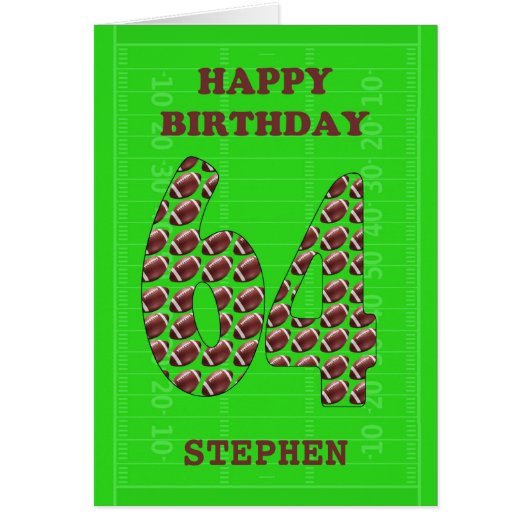 Ajouter Un Nom 64th Birthday Footballs (Devant)