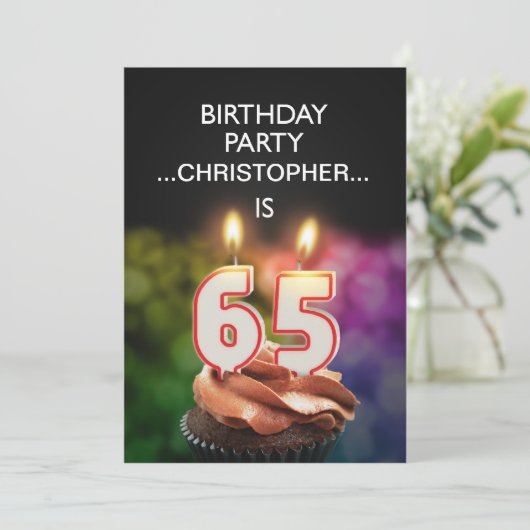 Ajouter un nom, 65e fête d'anniversaire Invitation (Debout devant)