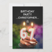 Ajouter un nom, 67e fête d'anniversaire Invitation (Devant)