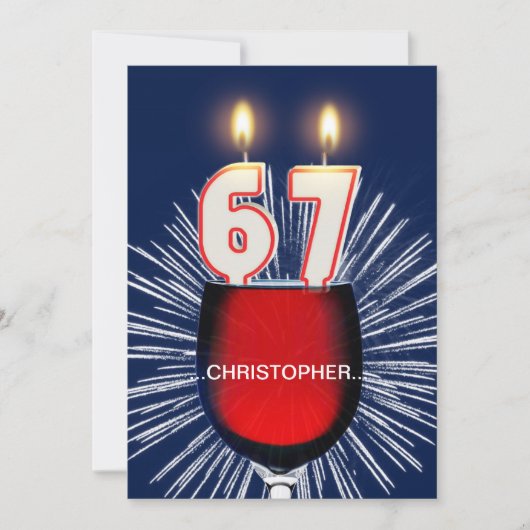 Ajouter un nom, 67e fête d'anniversaire Invitation (Devant)