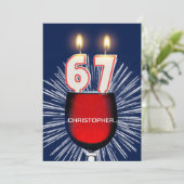 Ajouter un nom, 67e fête d'anniversaire Invitation (Debout devant)