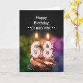 Ajouter un nom, 68e anniversaire de la carte (Fleur jaune)