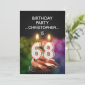 Ajouter un nom, 68e fête d'anniversaire Invitation (Debout devant)