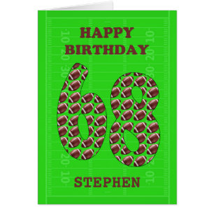 Ajouter Un Nom 68th Birthday Footballs