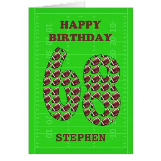 Ajouter Un Nom 68th Birthday Footballs (Devant)