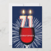 Ajouter un nom, 71e fête d'anniversaire Invitation (Devant)