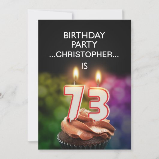 Ajouter un nom, 73e fête d'anniversaire Invitation (Devant)