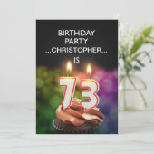Ajouter un nom, 73e fête d'anniversaire Invitation (Debout devant)