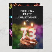 Ajouter un nom, 73e fête d'anniversaire Invitation (Devant / Derrière)