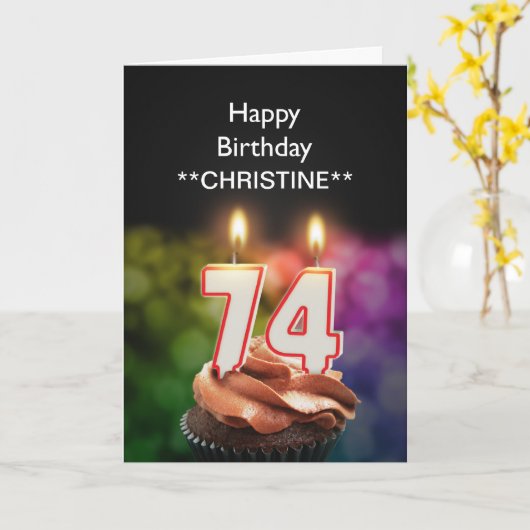 Ajouter un nom, 74e anniversaire de la carte (Fleur jaune)