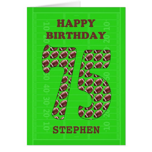 Ajouter Un Nom 75th Birthday Footballs (Devant)