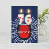 Ajouter un nom, 76e fête d'anniversaire Invitation (Debout devant)