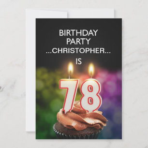 Ajouter un nom, 78e fête d'anniversaire Invitation