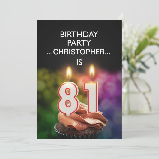 Ajouter un nom, 81e fête d'anniversaire Invitation (Debout devant)