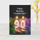 Ajouter un nom, 90ème anniversaire de la carte (Fleur jaune)