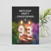 Ajouter un nom, 93e fête d'anniversaire Invitation (Debout devant)