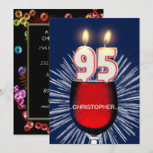 Ajouter un nom, 95e fête d'anniversaire Invitation (Devant / Derrière)